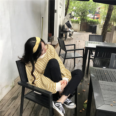 Camisa Oversized a Rayas de Manga Larga Suelta - Image 24