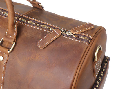 Bolsa de Viaje Cuero Vintage Crazy Horse - Equipaje Deportivo Versátil - Image 5