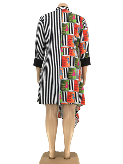 Falda Camisera con Rayas Estampadas - Image 10