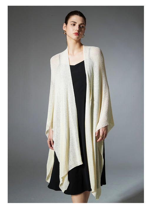 Cardigan Ligero Antibolitas Tejido Fino Color Sólido - Image 20