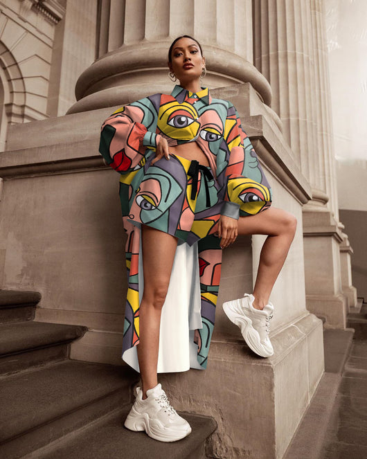 Conjunto de Dos Piezas Estampado Europeo y Americano para Mujer - Image 11