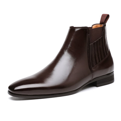 Botas Chelsea Puntiagudas Estilo Británico para Hombre - Zapatos Formales de Cuero - Image 9