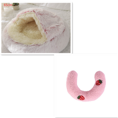 Cama 2 en 1 para Perros y Gatos - Cama Cálida de Felpa Suave Tipo Casa - Image 129