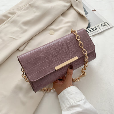 Bolso Cuadrado Pequeño con Patrón de Cadena - Diseño Trendy - Image 6