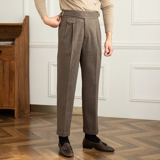 Pantalones Rectos de Cintura Alta para Hombre - Image 2