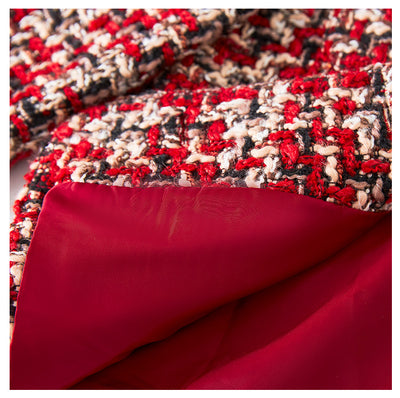 Chaqueta Tweed Corta Celebrity Rojo Intenso - Image 11