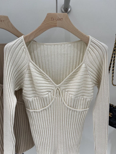 Suéter de Punto Ajustado con Cuello Amplio - Diseño Versátil y Estilizador - Image 13