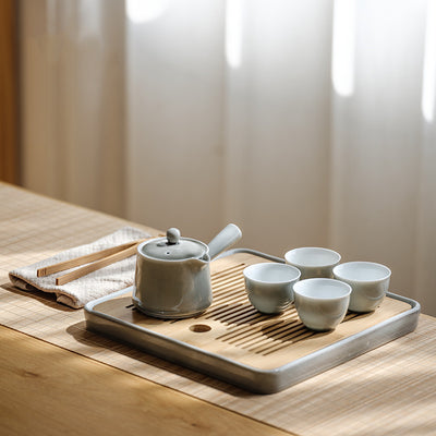 Juego de Tetera Japonesa Minimalista Ceniza y Humo - Image 7