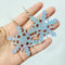 Aretes Colgantes Edelweiss en Plata para Navidad