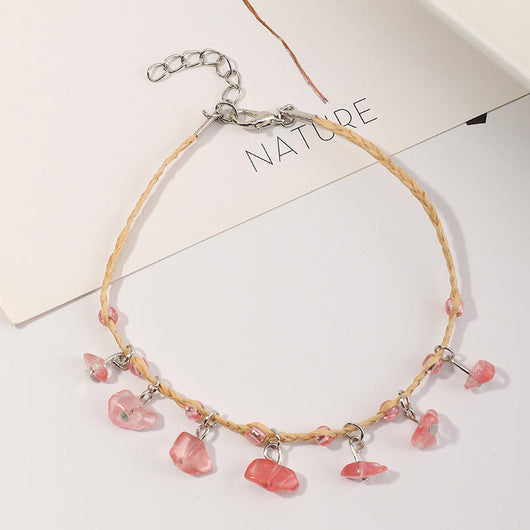 Pulsera Tejida en Rafia con Piedra Natural - Image 10