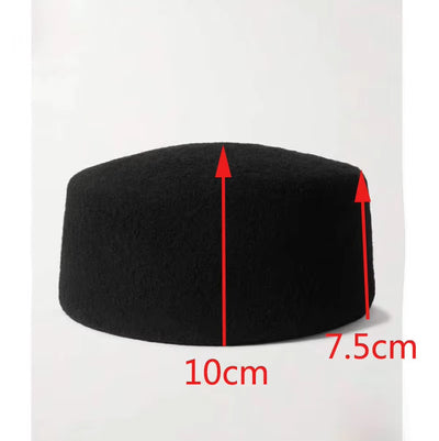 Boina Francesa Elegante de Fieltro Oscuro para Mujer - Image 12