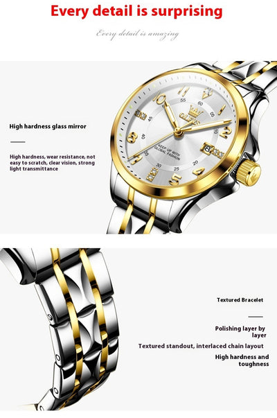 Reloj de Pareja Cuarzo Casual Resistente al Agua - Image 21
