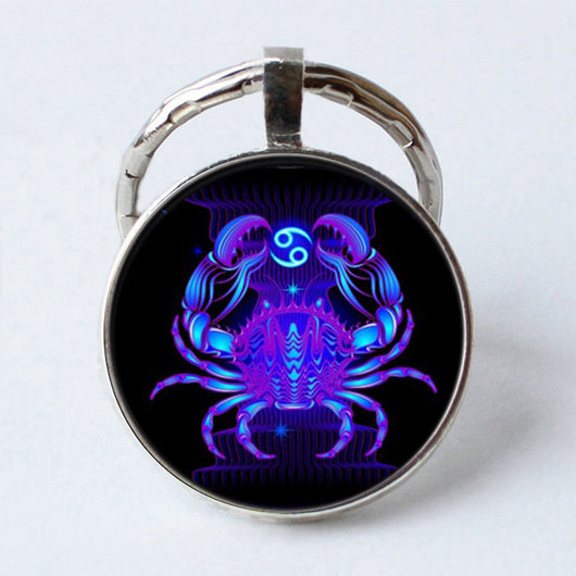 Llavero Gema de Tiempo de los 12 Signos del Zodiaco 25mm en Metal - Image 12