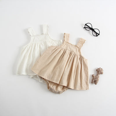 Vestido Enterizo Princesa con Tirantes para Bebé