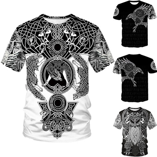 Playera Harajuku Estilo Retro con Impresión Digital 3D Unisex