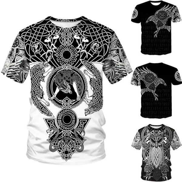 Playera Harajuku Estilo Retro con Impresión Digital 3D Unisex