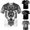 Playera Harajuku Estilo Retro con Impresión Digital 3D Unisex