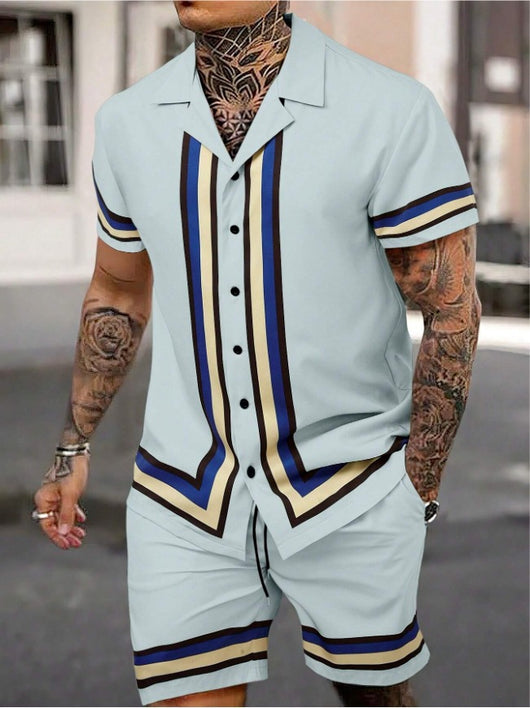 Conjunto de Dos Piezas Camisa Cuello Cubano para Hombre - Image 19