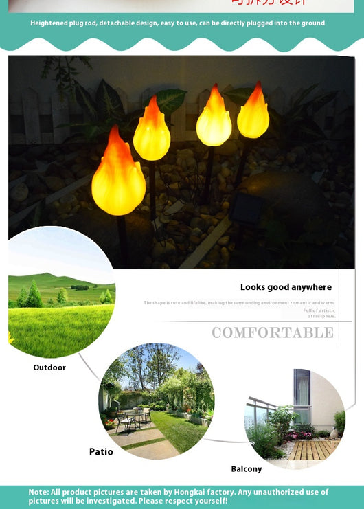 Lámpara Solar con Efecto Fuego para Jardín y Patio - Image 18