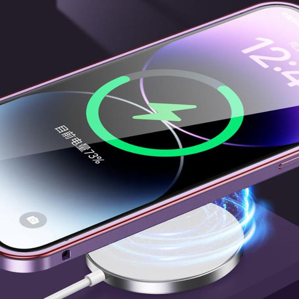 Funda Magnética para Teléfono con Marco Metálico y Acabado Mate