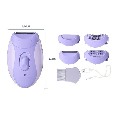 Light purple and pink Kemei electric shaver with a shaving head and a power switch with speed settings. - Image 7