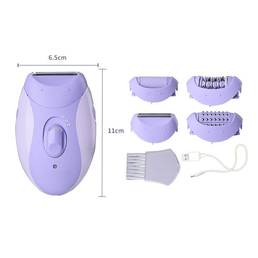 Light purple and pink Kemei electric shaver with a shaving head and a power switch with speed settings. - Image 7