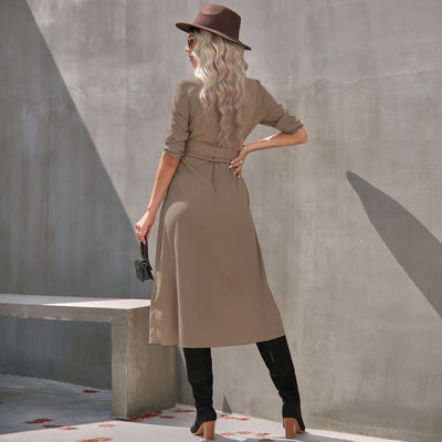 Vestido Camisero Slim Elegante de Botón Simple para Mujer - Image 6