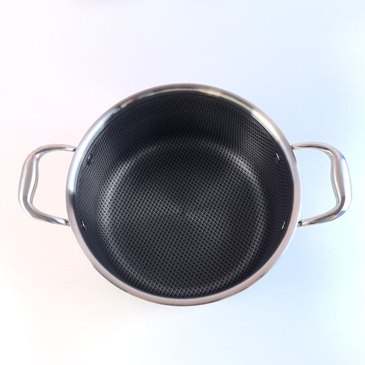 Olla para Sopa Binaural 316 de Acero Inoxidable con Tapa 24CM - Image 3