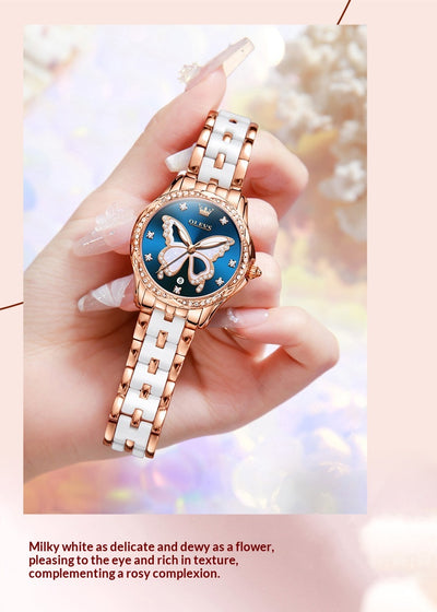Reloj de Cuarzo para Mujer con Banda Cerámica Luminosa e Impermeable - Image 19