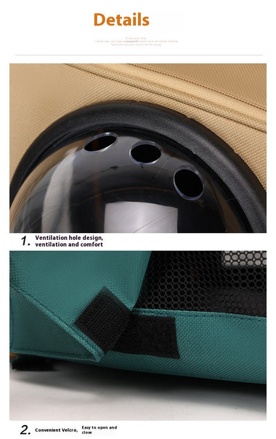Mochila Transportadora Espacial para Gatos - Gran Capacidad Portátil - Image 23