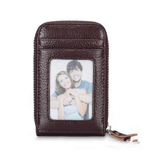 Billetera Hombre Cuero PU Auténtico con Protección RFID