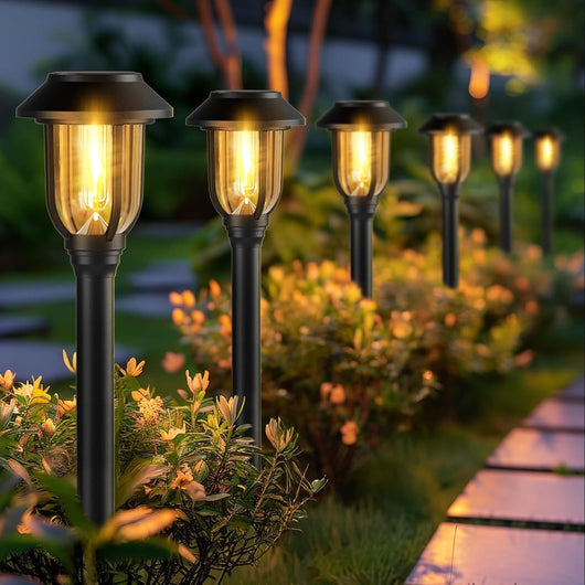 Luz LED Solar para Jardín con Diseño de Franjas - Image 9