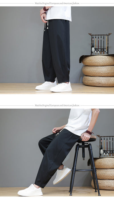 Pantalones Cortos de Verano Hombre - Seda de Hielo Ligeros Pierna Ancha - Image 18