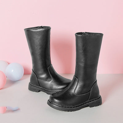 Botas Infantiles de Moda para Otoño e Invierno - Estilo Elegante en Colores Sólidos - Image 9