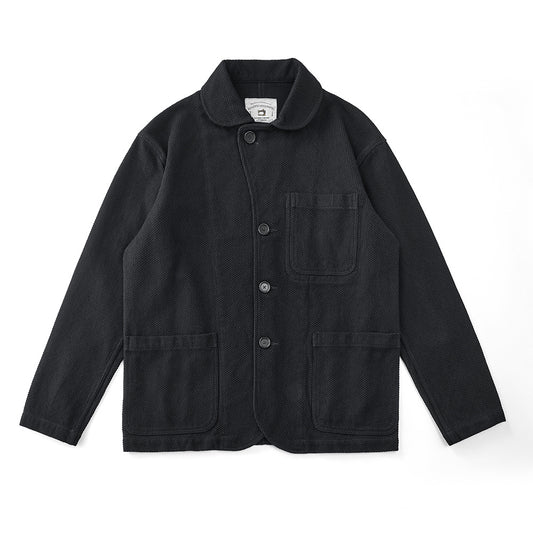 Saco Retro de Algodón con Bordados y Lavado Vintage