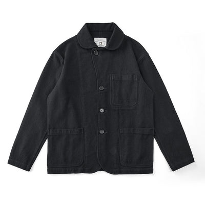 Saco Retro de Algodón con Bordados y Lavado Vintage