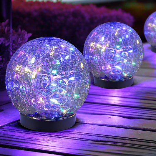 Lámpara Solar Decorativa de Jardín con Efecto Cristal - Image 7