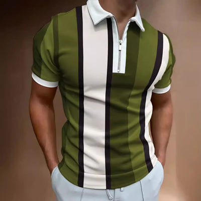 Polo Slim Fit a Rayas con Solapa Clásica para Hombre - Image 2