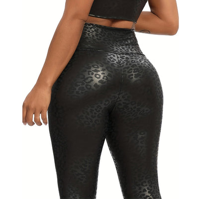 Leggins Deportivos Estampado Leopardo - Yoga y Fitness - Image 2