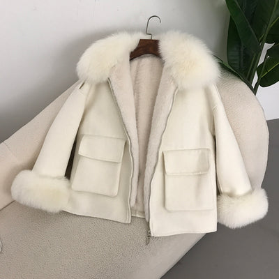 Abrigo de Lana Reversible Grueso para Otoño e Invierno - Image 16