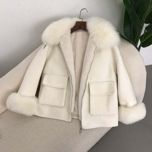 Abrigo de Lana Reversible Grueso para Otoño e Invierno - Image 16