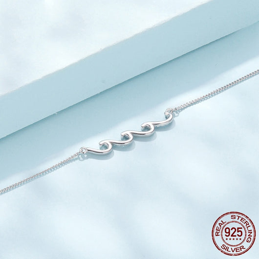 Pulsera Tobillera de Plata Esterlina S925 Azul HAILANG - Image 4