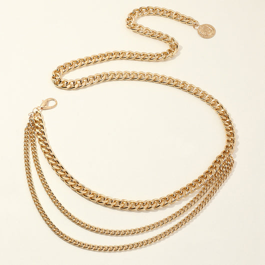 Cinturón Dorado de Cadena Estilo Coreano para Mujer - Versátil y Elegante - Image 8