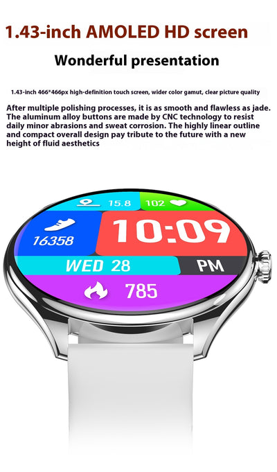 Reloj Inteligente Ultra Delgado 1.43" con Monitor Cardíaco, Oxígeno en Sangre y Llamadas Bluetooth - Image 13