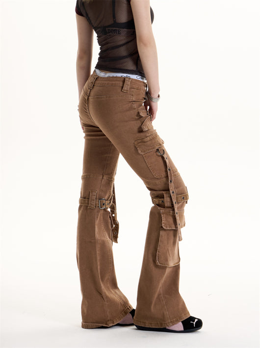 Pantalón Cargo Marrón Retro Hot Girl para Mujer - Image 11