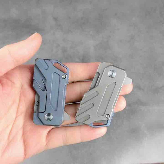Navaja de Bolsillo Titanio Ultra Compacta EDC Camping - Image 9