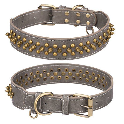 Collar de Cuero para Mascotas con Remaches - Tallas Mediana y Grande - Image 8