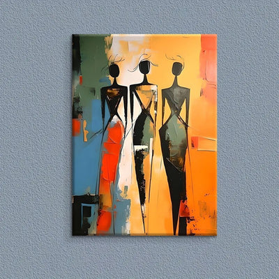 Cuadro Abstracto Mujer Africana Negra - Pintura al Óleo Artesanal Étnica para Decoración - Image 10