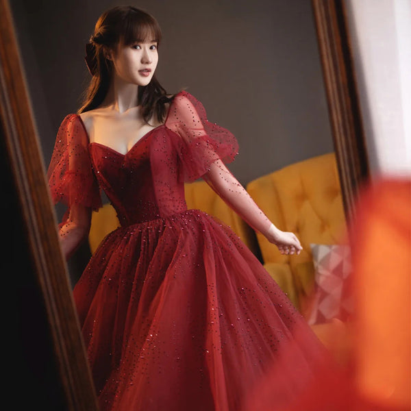 Vestido de Banquete Elegante con Mangas Largas para Mujer - Image 3