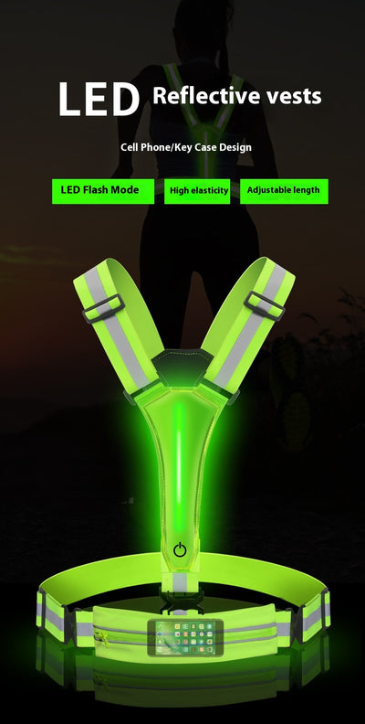 Chaleco Reflectante LED Recargable para Correr y Ciclismo Nocturno - Image 18